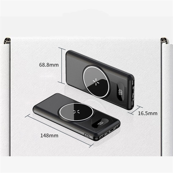 Qi Wireless Charger Built in Cables Power Bank 10000mah