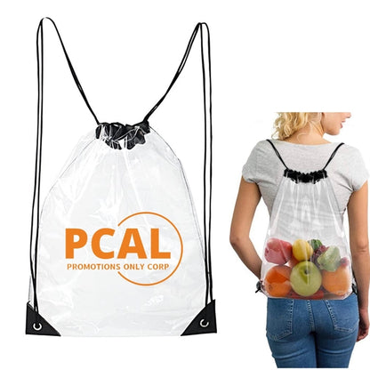 Clear PVC Drawstring Backpack