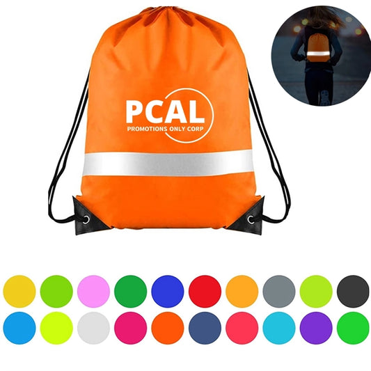 String Bag with Reflective Stripe