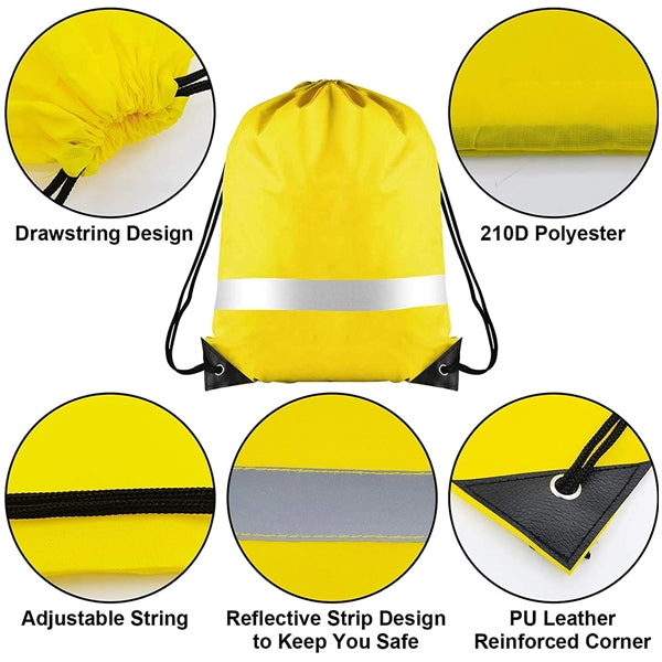 String Bag with Reflective Stripe
