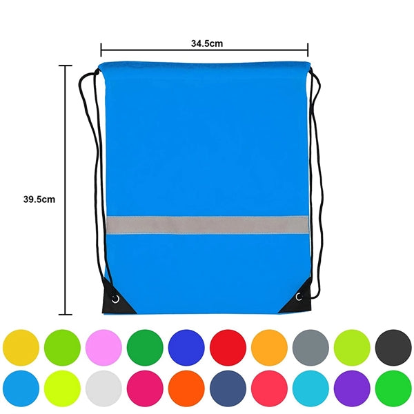 String Bag with Reflective Stripe