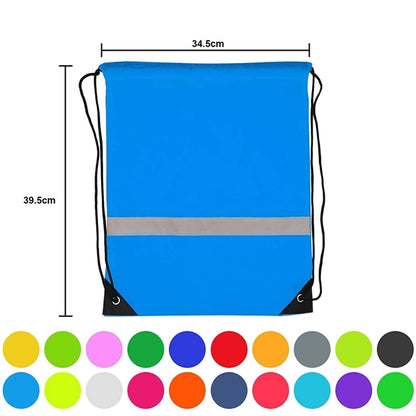 String Bag with Reflective Stripe