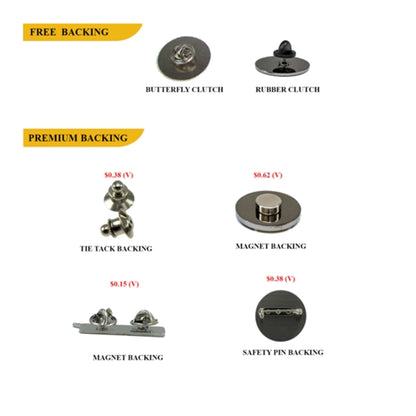 2" Custom Lapel Pins - Offset Full Color