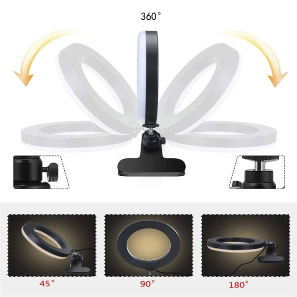 6 Inch Selfie Ring Light with Clamp