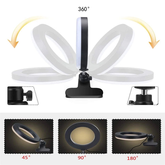 6 Inch Selfie Ring Light with Clamp