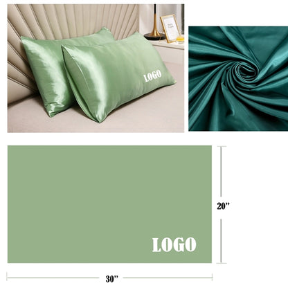 Soft Satin Pillowcase set 20''x 30"/ 2PCS