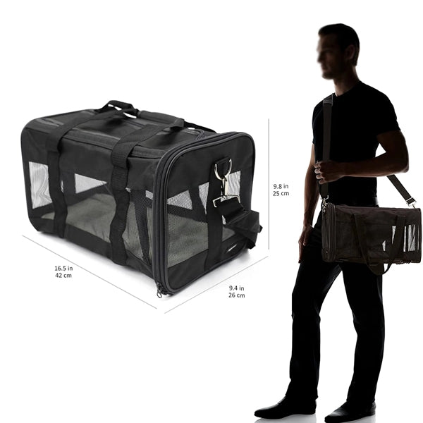 Basics Soft-Sided Mesh Pet Travel Carrier