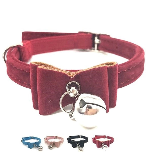 Dog Collars with Bow Tie and Bells