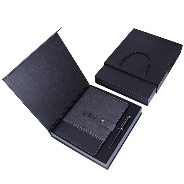 LED LOGO 8000mAh Charging NoteBook with USB Drive Gift Set