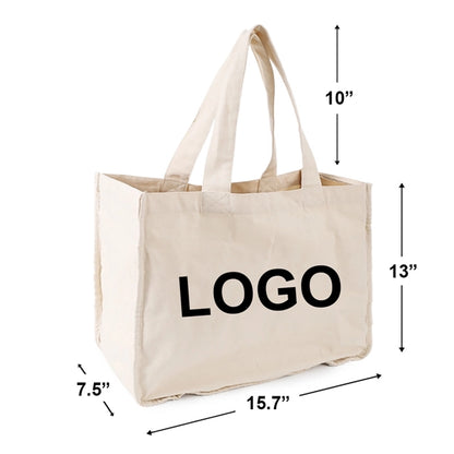 Multi Pocket Canvas Grocery Tote Bag