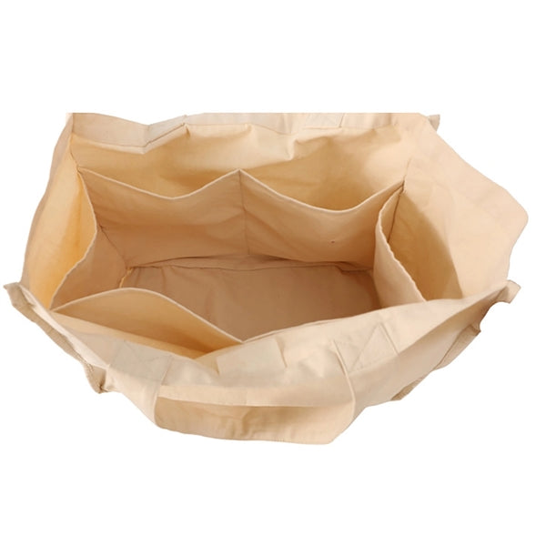 Multi Pocket Canvas Grocery Tote Bag