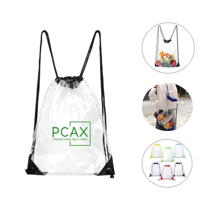 Clear Plastic Drawstring Bag