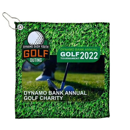 Full Color Sublimation RPET 300 GSM Heavy Duty Golf Towel -