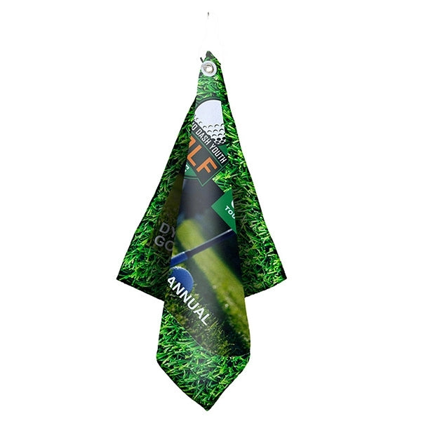 Full Color Sublimation RPET 300 GSM Heavy Duty Golf Towel -