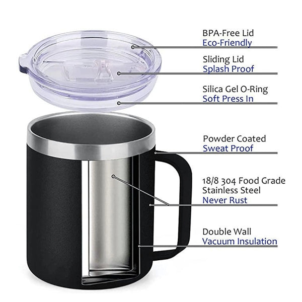 14oz. Double Wall Stainless Steel Mug 14oz
