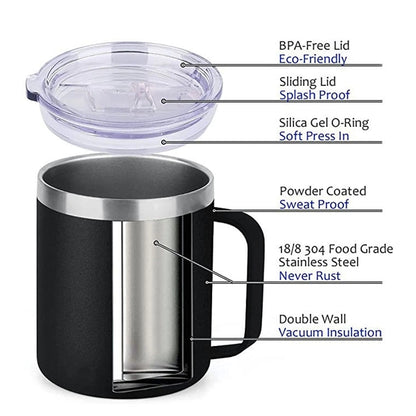 14oz. Double Wall Stainless Steel Mug 14oz