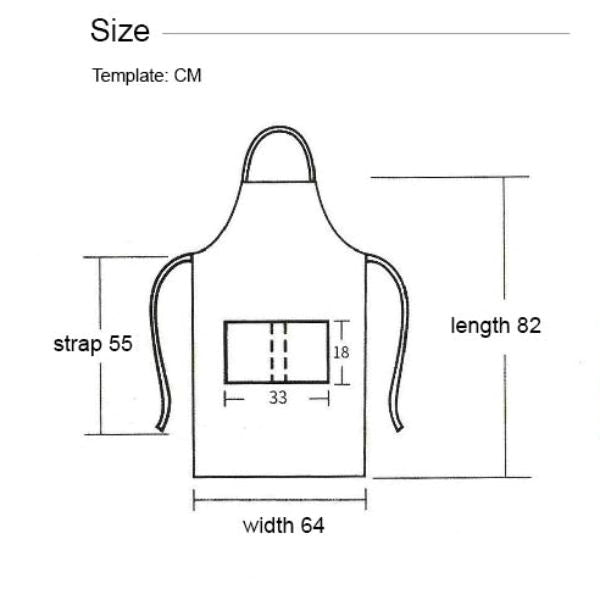 14 oz. Custom Canvas Kitchen Apron w/ 2 front pockets
