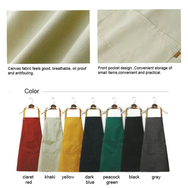 14 oz. Custom Canvas Kitchen Apron w/ 2 front pockets