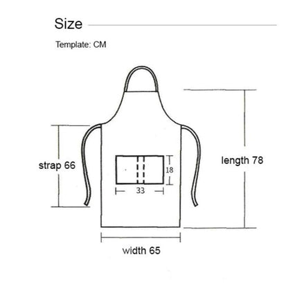14 oz. Canvas Kitchen Apron w/ Leather accent & 2 pockets