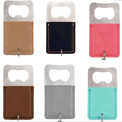 Bottle Opener with Leather Cover