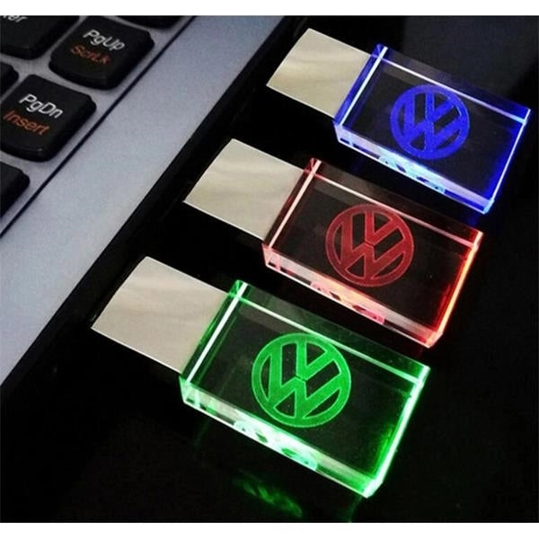 Crystal USB with Light Flash