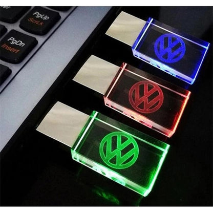 Crystal USB with Light Flash