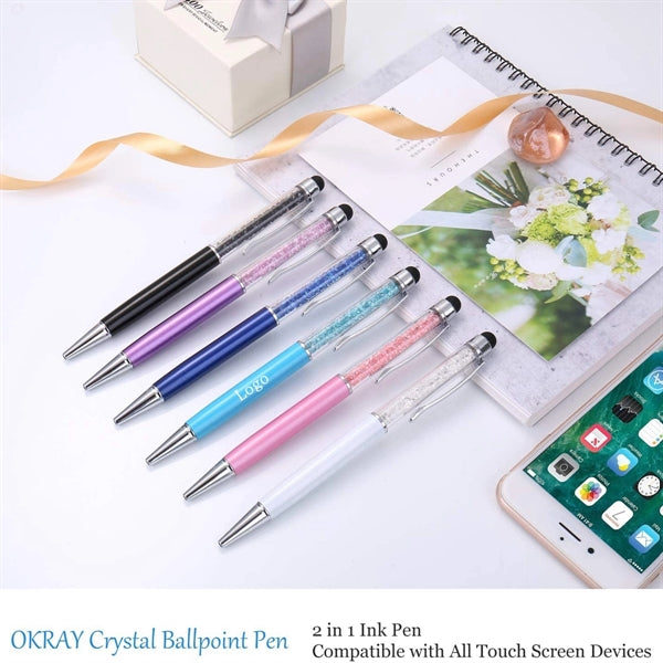 2 in 1 Crystal Stylus  Pen