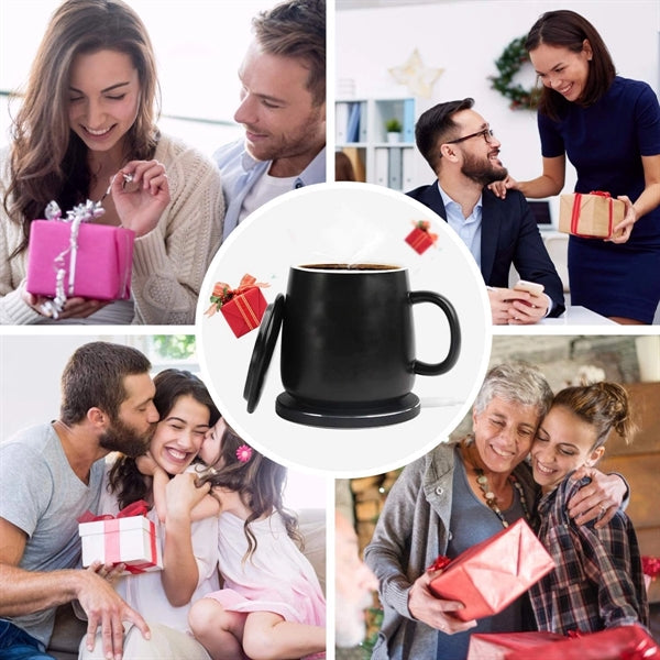 2 IN 1 Heating Mug Warmer Set with Wireless Charger