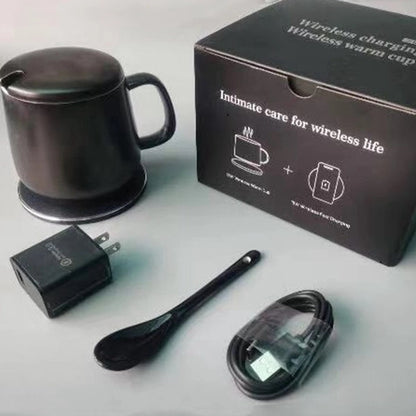 2 IN 1 Heating Mug Warmer Set with Wireless Charger