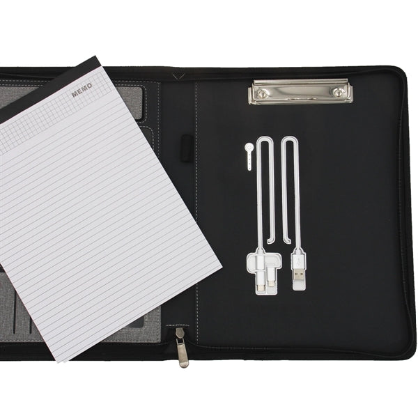 Multifunction Wired Charging Portfolio File Folder