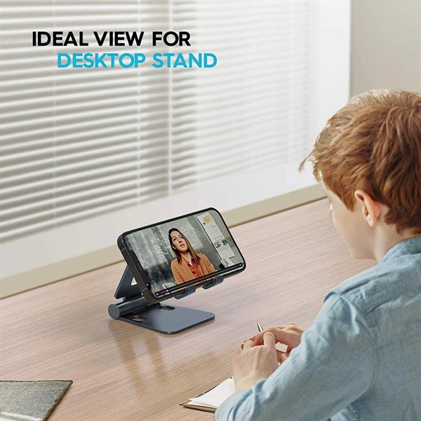 Fully Foldable, Adjustable Aluminum alloy Desktop Phone Hold