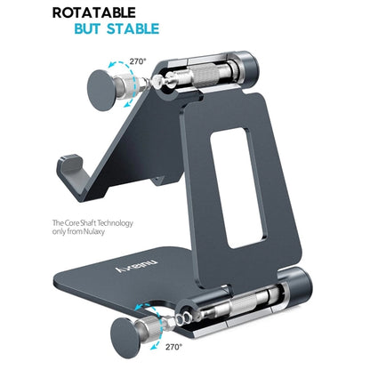 Fully Foldable, Adjustable Aluminum alloy Desktop Phone Hold