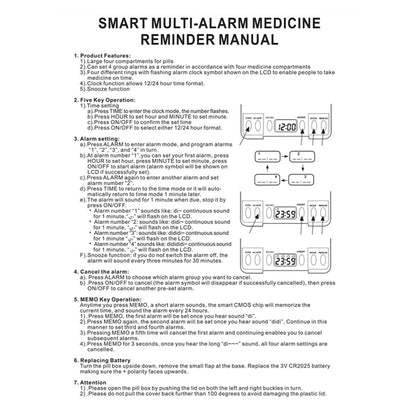 Pill box with alarm clock