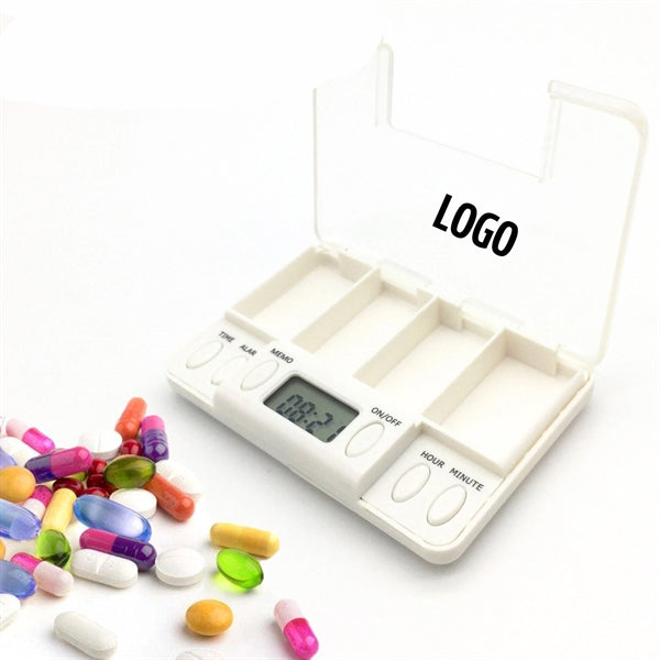 Pill box with alarm clock