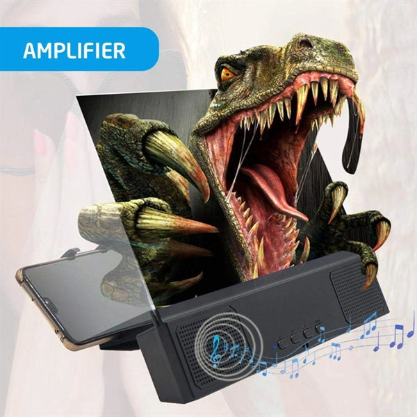 12 inch 3D phone screen magnification with bluetooth speaker