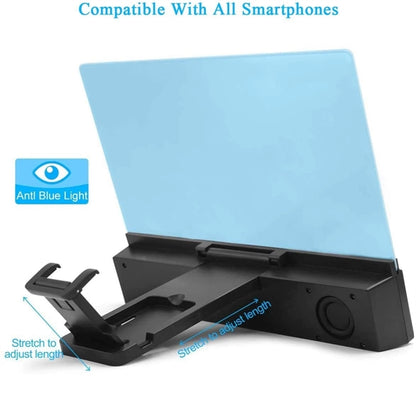 12 inch 3D phone screen magnification with bluetooth speaker