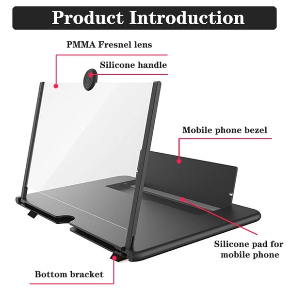12'' 3D Phone Screen Amplifier