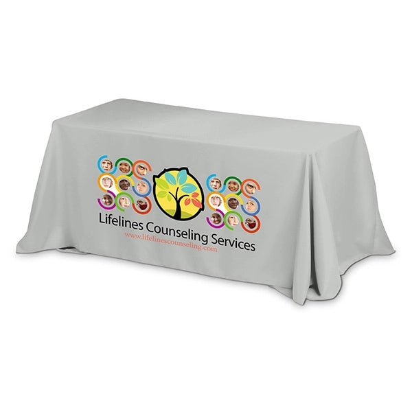 3-Sided Economy Table Covers & Throws (Full Color)