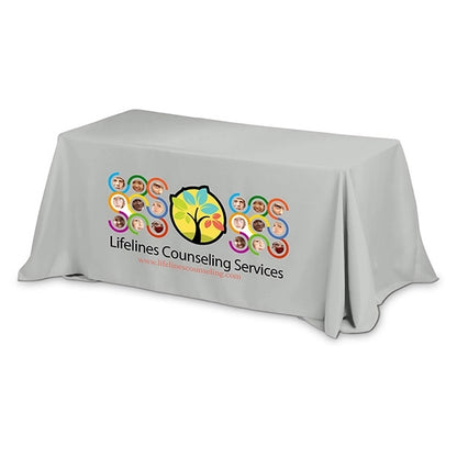 3-Sided Economy Table Covers & Throws (Full Color)