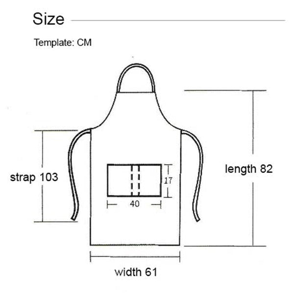 13 oz. Thick Canvas Kitchen Apron w/ 2 Pockets, Antifouling