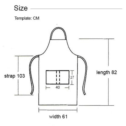13 oz. Thick Canvas Kitchen Apron w/ 2 Pockets, Antifouling
