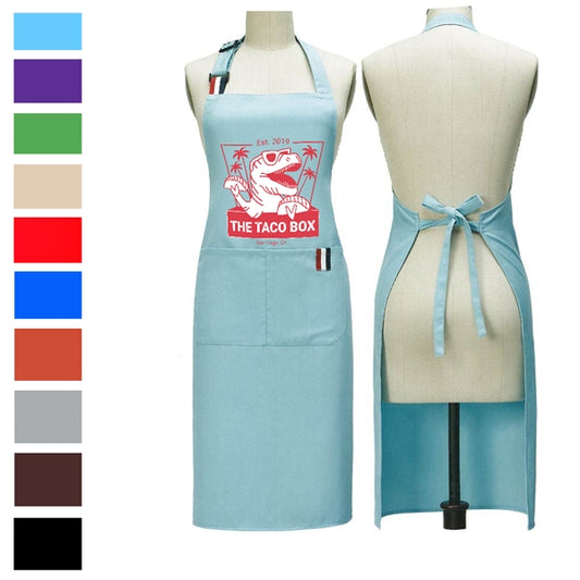 Serge Kitchen Aprons w/ Adjustable Straps & 2 front pockets