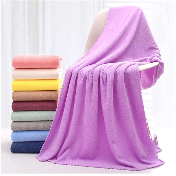 2PCS Coral Fleece Bath Towel Gift Set