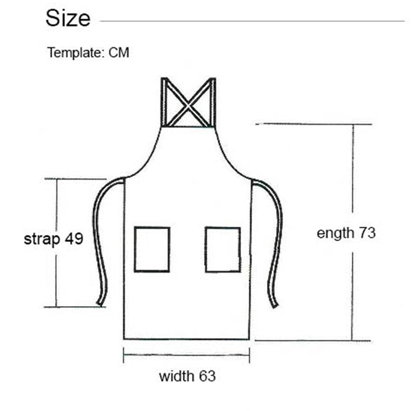 12 oz Woven knitted Kitchen Apron w/ Cross Strap & 2 pockets