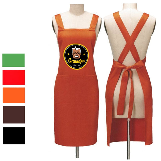 12 oz Woven knitted Kitchen Apron w/ Thick Strap & 2 pockets