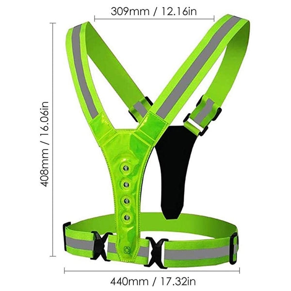 Elastic LED Reflective Running Vest