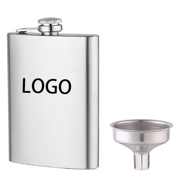 8oz Stainless Steel Flask Set