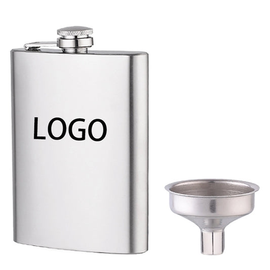 8oz Stainless Steel Flask Set