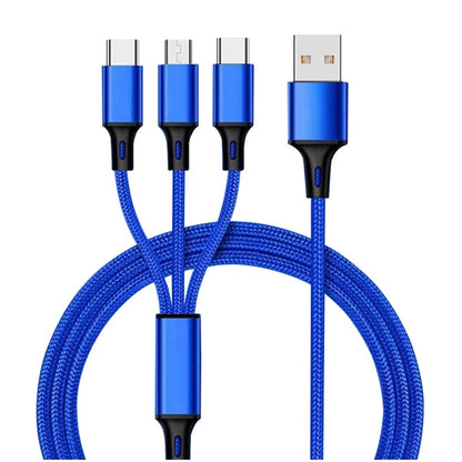 3 in 1 Nylon Braided Multi USB Cable
