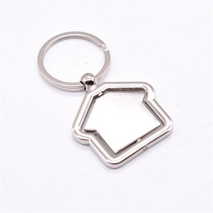 House shape Keychain Metal Keyring